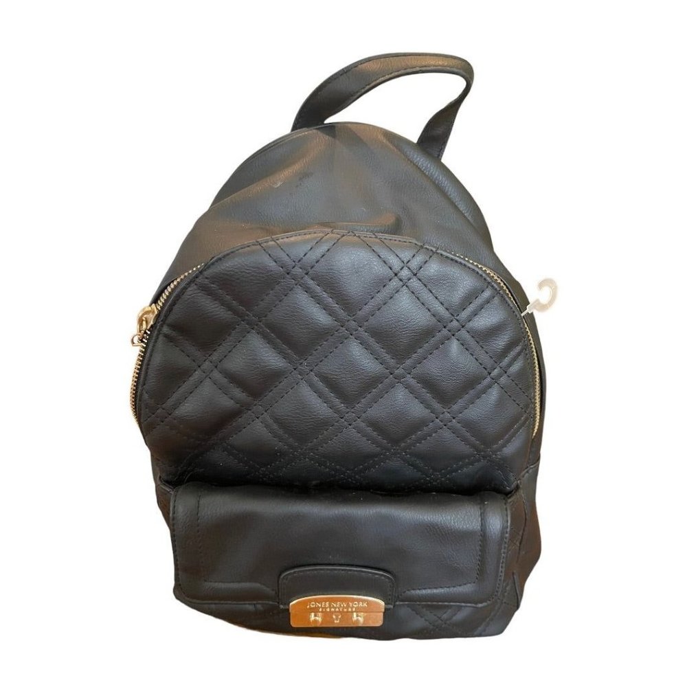 Jones New York Signature Quilted Faux Leather Mini Backpack Bag